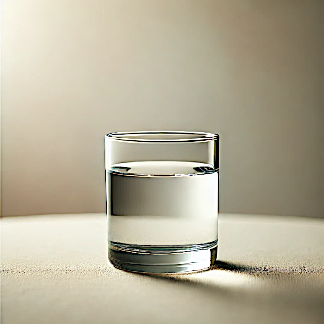 Un bicchiere d'acqua